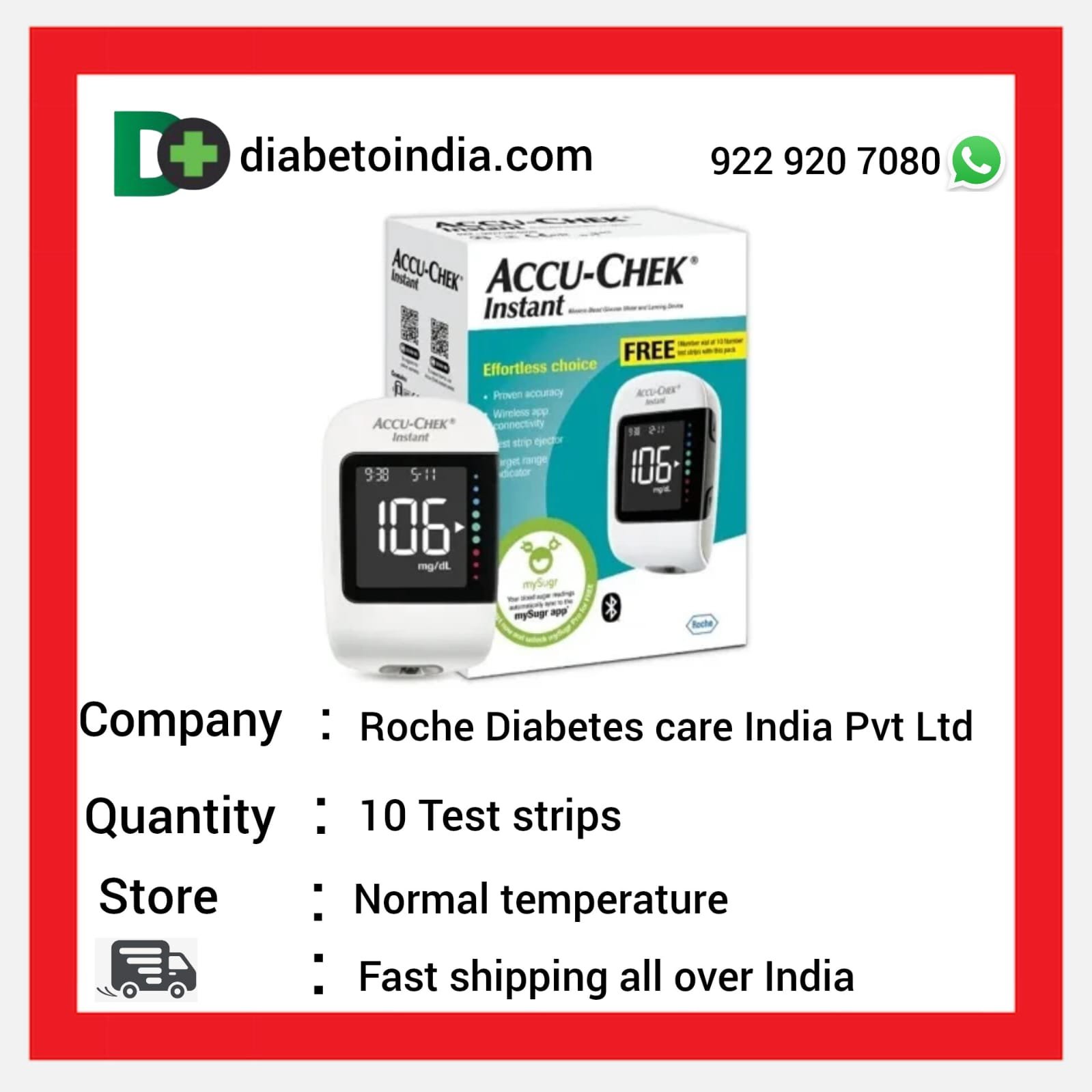 ACCU CHECK INSTANT WITH 10 STRIPS