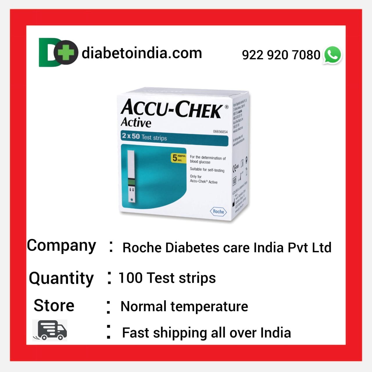 ACCU CHECK ACTIVE SUGAR TEST STRIP