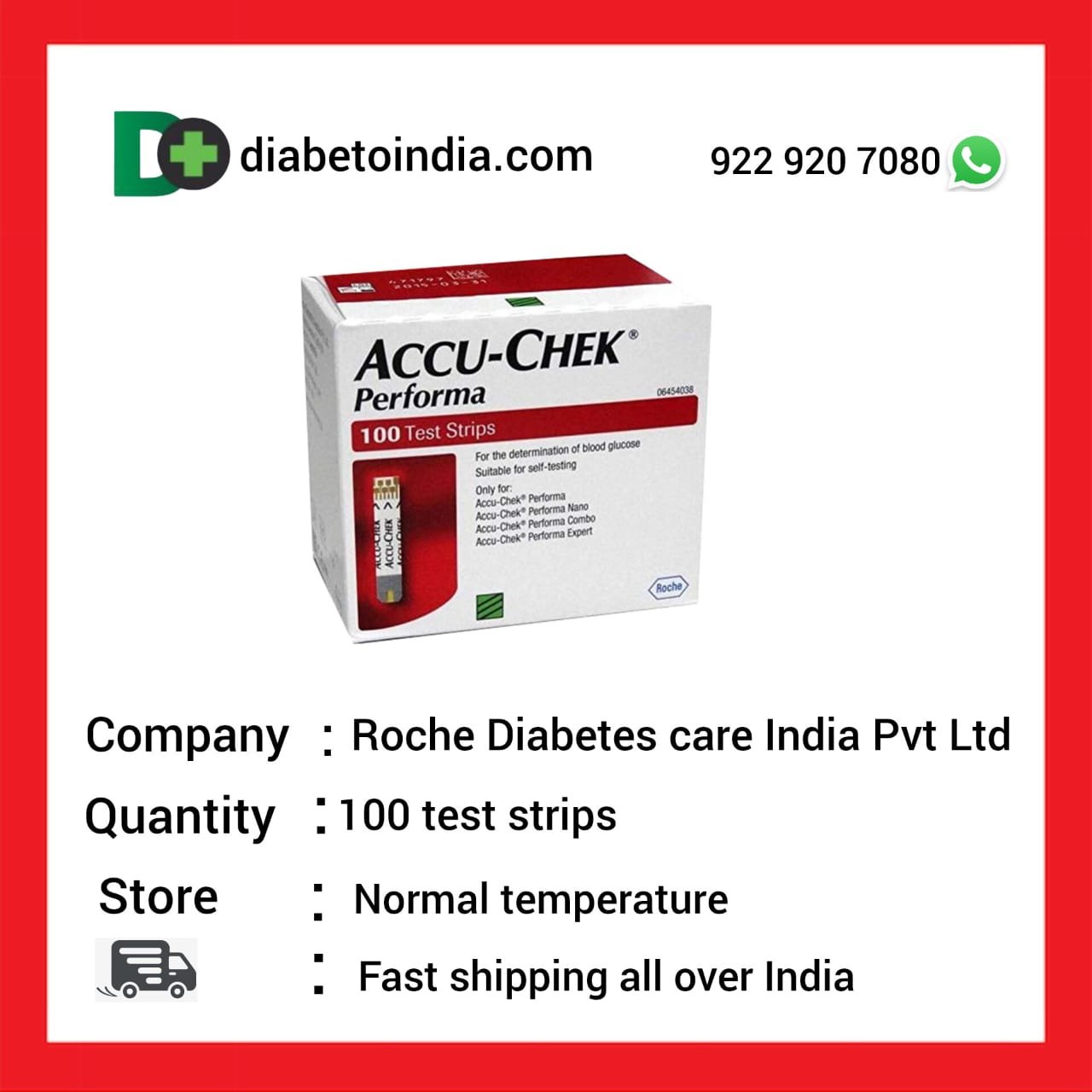 ACCU CHECK PERFORMA 100 TEST STRIPS